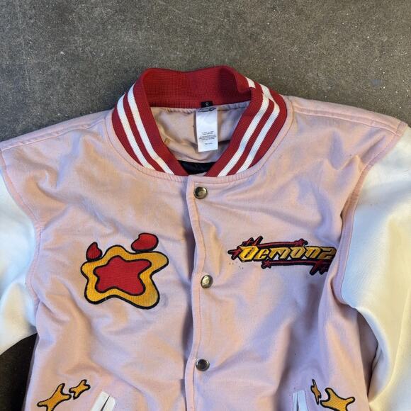 Demons Basement Sailor Moon Varsity Jacket Embroidered Pink Varsity Size Small - Picture 5 of 7